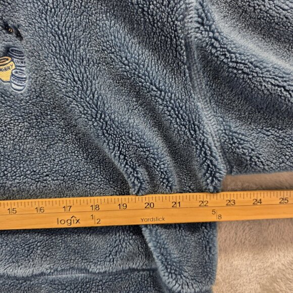 Vintage Disney Winnie the Pooh Sherpa Jacket Womens Large Blue Made USA 90s - Picture 8 of 10